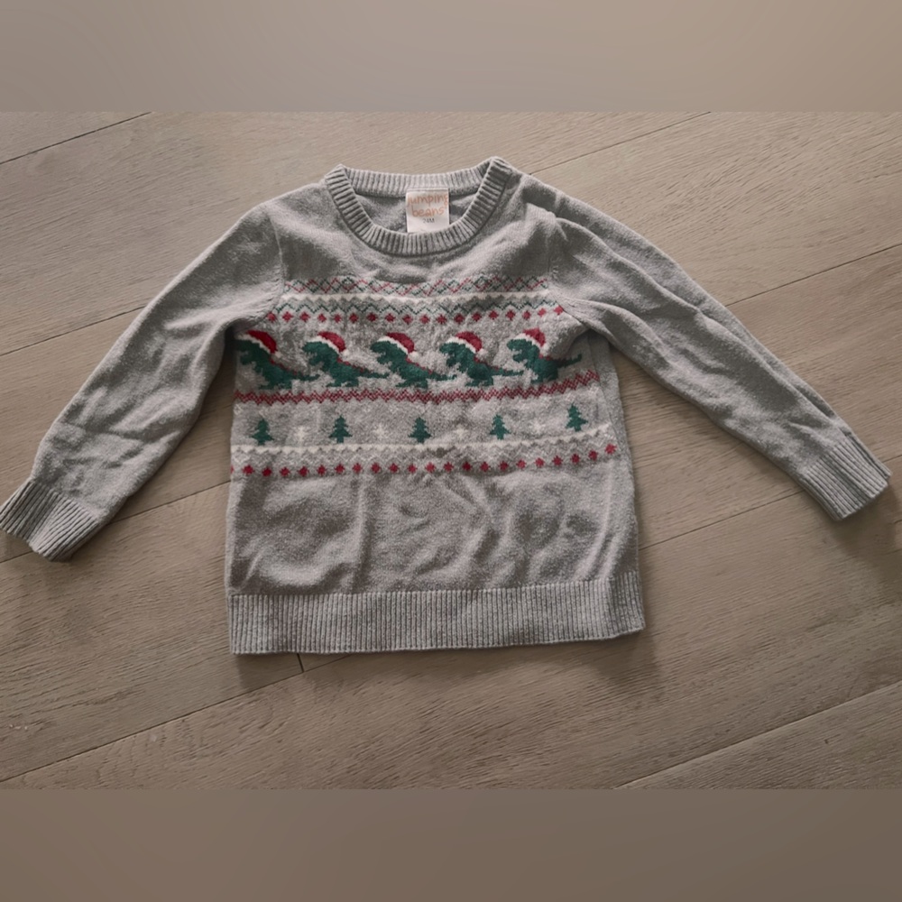 Toddler Dinosaur christmas sweater